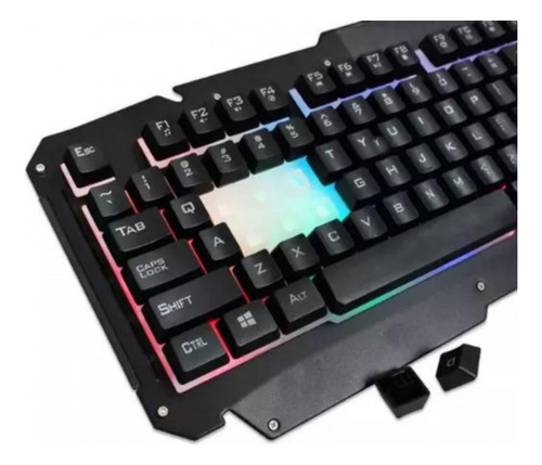 Teclado Gamer Led Painel De Metal Altomex A-gk600 Cor de teclado Preto Idioma Português Brasil