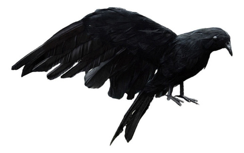 Figura De Cuervo Artificial Con Forma De Pájaro Y Cuervos De