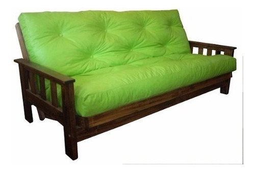 Futon Sofa 3 Cuerpos Guatambu  2 Plazas + Colchon Reforzado