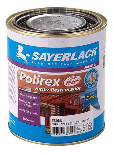 Polirex Verniz Restaurador Mogno 225ml Sayerlack Acabamento Brilhante