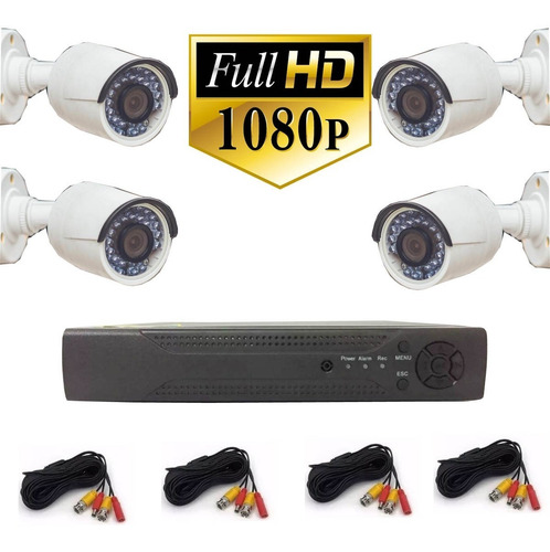 Imagen 7 de 10 de Kit 4 Cámaras Seguridad Cctv Dvr Int/ext + Disco Rigido 1tb