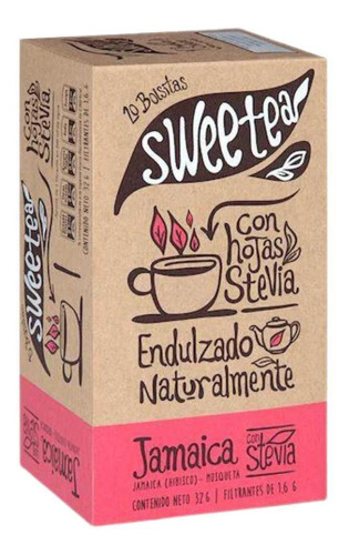 Te Flor De Jamaica - Hibiscus Hibisco - 20 Bolsitas Sweetea