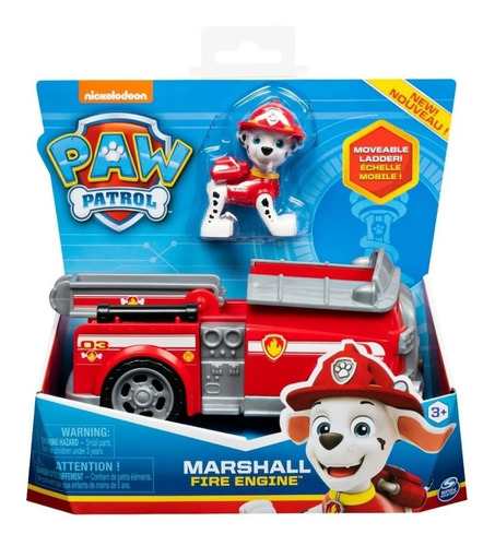 Paw Patrol Auto Patrulla Canina Marshall Bombero Sky 