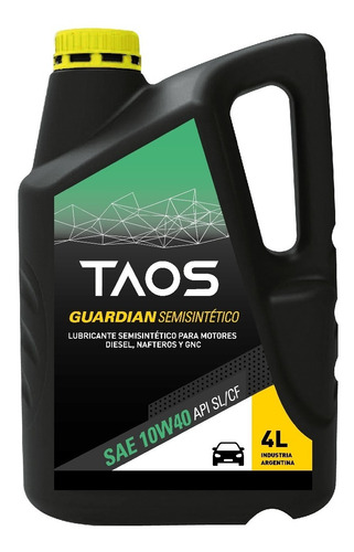 Aceite Taos Semisintetico 10w-40 Multigrado 4lt