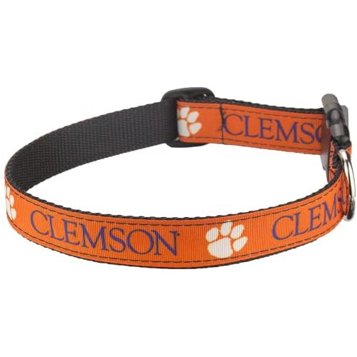 Collar Perros Cinta De Tigres De Clemson, Talla Grande