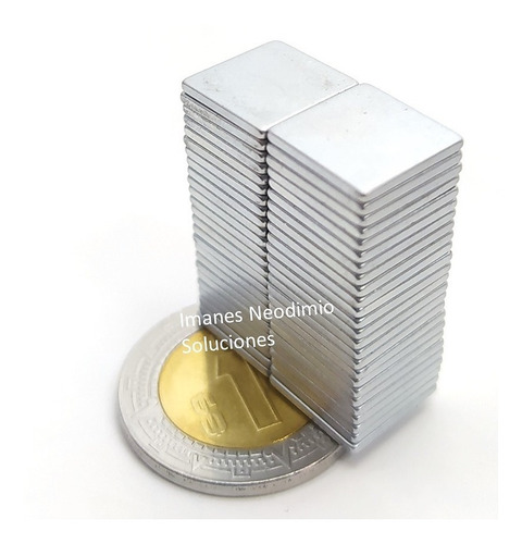 Imagen 1 de 10 de 50 Imanes Neodimio 10mm X 10mm X 1mm Broche Xto