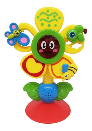 Flor Musical Con Luz Y Sonido Gira 360 Grados El Duende Azul