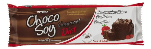 Chocolate Chocosoy Gourmet Diet 500g Sem Lactose Sem Glúten