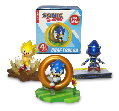 Sonic Diorama Armable Incluye Figura Base + 10 Piezas