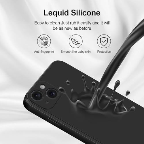 Funda Silicon Para iPhone 15 Plus Negro Silicon