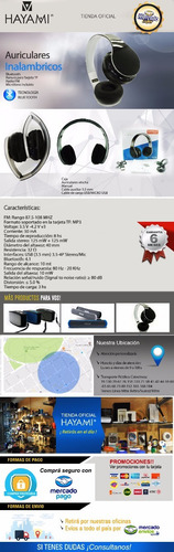 Auricular Inalámbrico Bluetooth Plegable