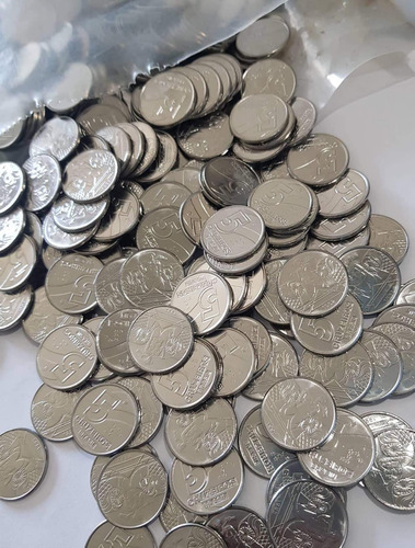 Lote 100 Moedas De 5 Cruzeiros 1992 Flor De Cunho!
