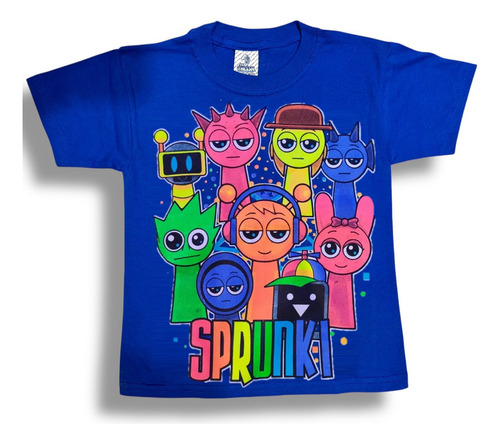 Playera De Sprunki Fluorescente Neon Con Luz Negra