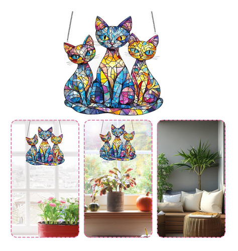 Para Ventana Interior Para Gatos Colgante De Coche Acrílico