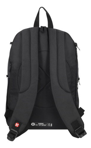 Mochila Notebook Xtrem Kansas 5xt Negro/plateado 15 Color Negro