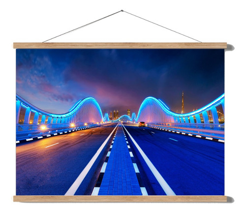 Pergamino Poster Papel Fotográfico Puente En Dubai 60x90cm