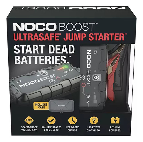 Noco Gb10s Boost Ultrasafe Jump Starter Kit 100 Lumen Light