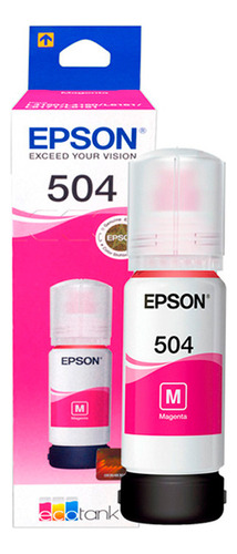 Tinta Original Epson T504 Rinde 6000 Hojas Magenta 70ml 