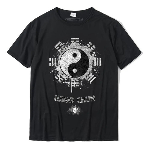 Camiseta Con Estampado En La Espalda De Wing Chun Kung Fu Yi