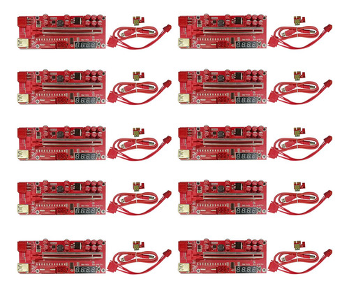 Paquete De 10 Tarjetas Gráficas Elevadoras V014 Pro Pci-e De