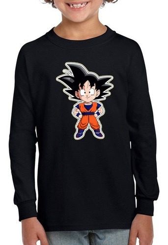 Polera Niño Dragon Ball Goku Manga Larga