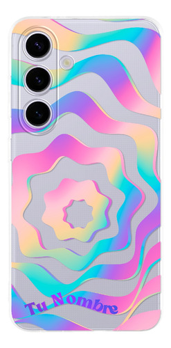 Funda Para Galaxy Para Mujer Curvas Colores Con Tu Nombre