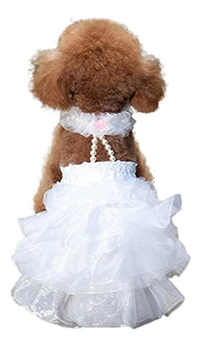 Perro Encantador Traje De Novia Conjunto Con Collar De Perla