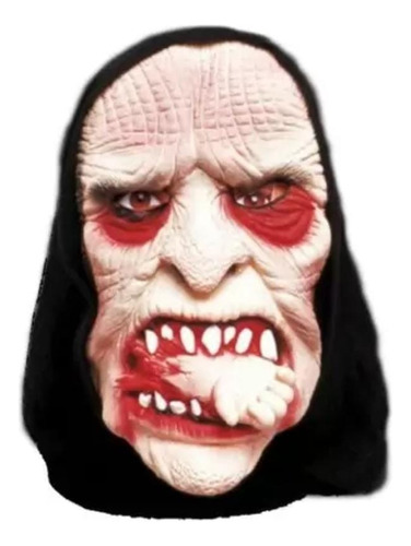 Máscara Susto Halloween Bruxa Terror Pegadinha Festa Horror Cor Bege Assustador
