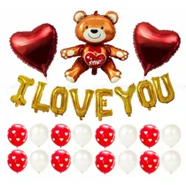 Comprar Globos San Valentin Frase I Love You Paquete De 27 Globos