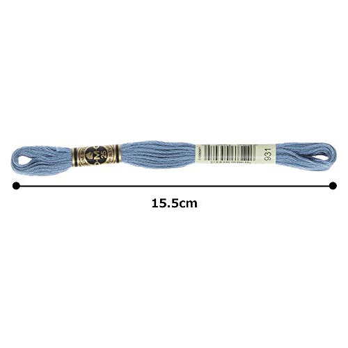 Hilo De Algodón Bordado Dmc De 6 Hilos, Color Azul Envejecid