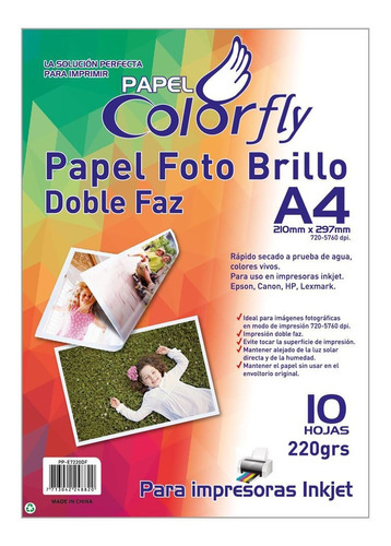 Papel Fotográfico Doble Faz A4 230gr 5 Paquetes Disershop