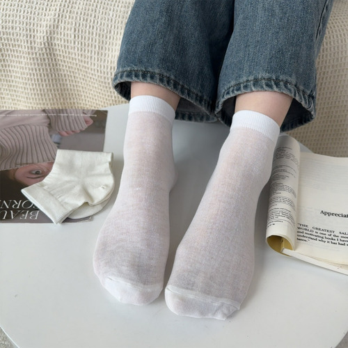 10 Pares De Calcetines Suaves A Media Pantorrilla Para Mujer