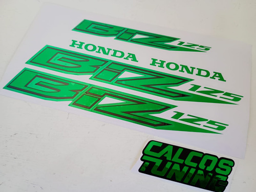Calco Honda Biz 125 Verde Cromado