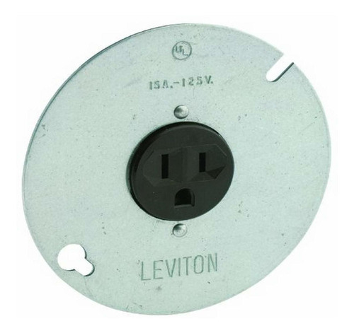 Leviton 5059 15 Amp, 125 Volt, 3 Hilos De Tipo Redondo Único