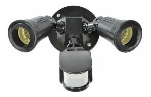 Portalampara Con Sensor De Movimiento 127v Negro Argos