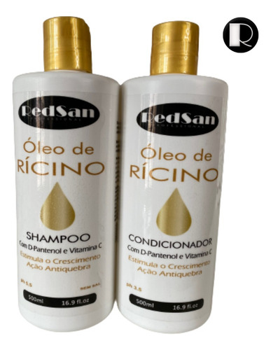 Kit Ricíno - Crescimento Capilar - Shampoo + Cond. 500ml