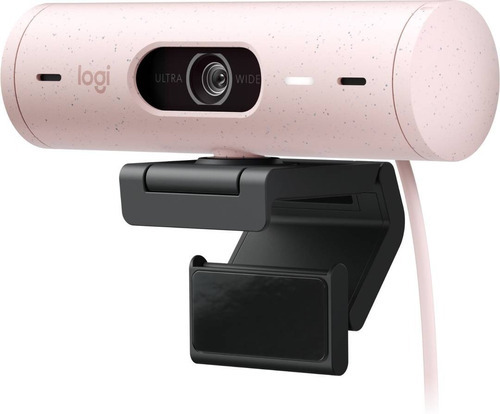 Webcam Brio 500 Full Hd com HDR 1080p 4mp, cor rosa pálido