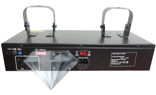 Laser Colorido Festa Holografico 3 Saidas Rgb Sensor Som Dmx