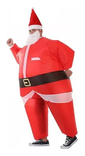 Disfraz Santa Claus Viejo Pascuero Inflable Navidad Cosplay