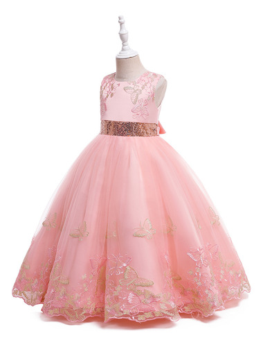 Vestido Largo De Princesa Para Niños, Vestido De Noche Crudo