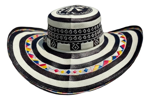 Sombrero 23 Fibras Diseño Tricolor Colombia Original