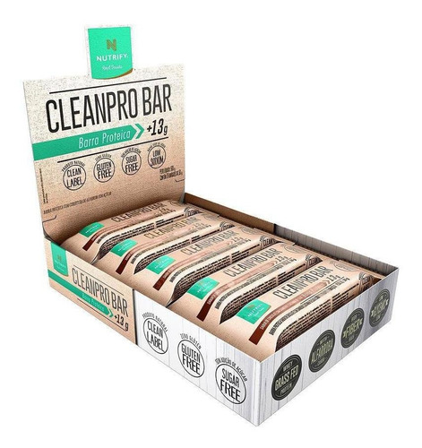 Cleanpro Bar Baunilha Com Cacau 10 Unidades Nutrify