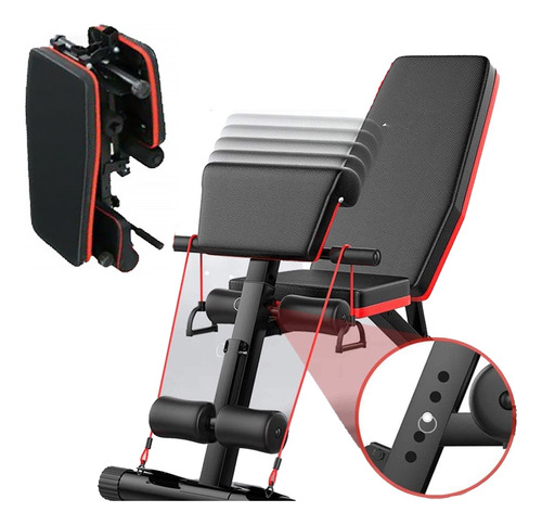 Banco Para Abdominales Plegable Multifuncional De Ejercicio