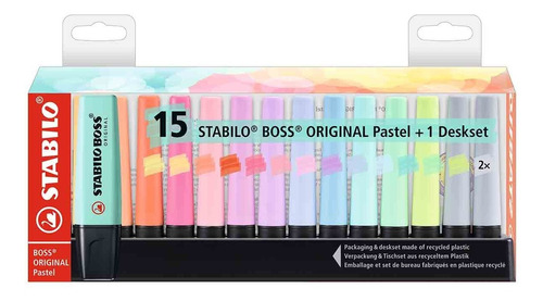 Resaltador Stabilo Boss X15 Pastel Desk Set Samergo 