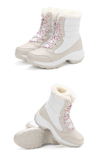 Botas Altas De Nieve Para Mujer, Forradas Con Felpa Sintétic