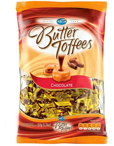 Caramelos Butter Toffees Chocolate 150g Arcor