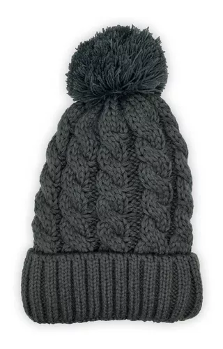 Gorro Lana Mujer + Cuello Invierno Con Corderito Y Pompon