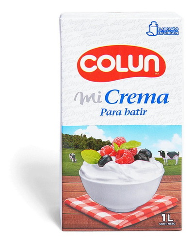 Crema De Leche Lista Uht Colun 1 Lt(2 Unidad)-super