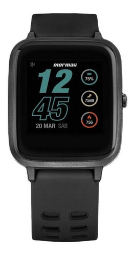 Relógio Smartwatch Mormaii Life Unissex Full Display Preto