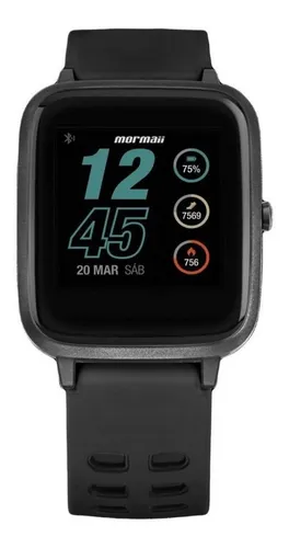 comprar Relógio Smartwatch Mormaii Life Unissex Full Display Preto